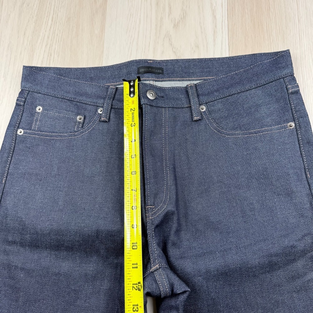 Uniqlo Mens Blue 5 Pocket Design Selvedge Denim Slim Straight Jeans Size 34x34 - Picture 13 of 16